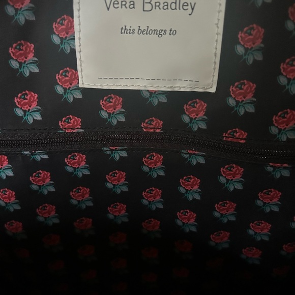 Vera Bradley Large Black Quilted Backpack - Picture 10 of 14